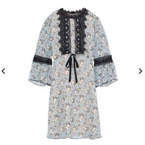 Anna Sui Lace-Trimmed Dress